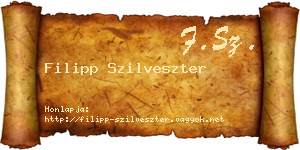 Filipp Szilveszter névjegykártya