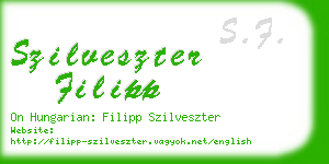 szilveszter filipp business card